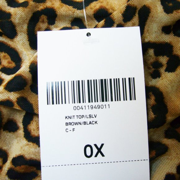 New Forever 21 Plus Leopard Print Top - Picture 4 of 5